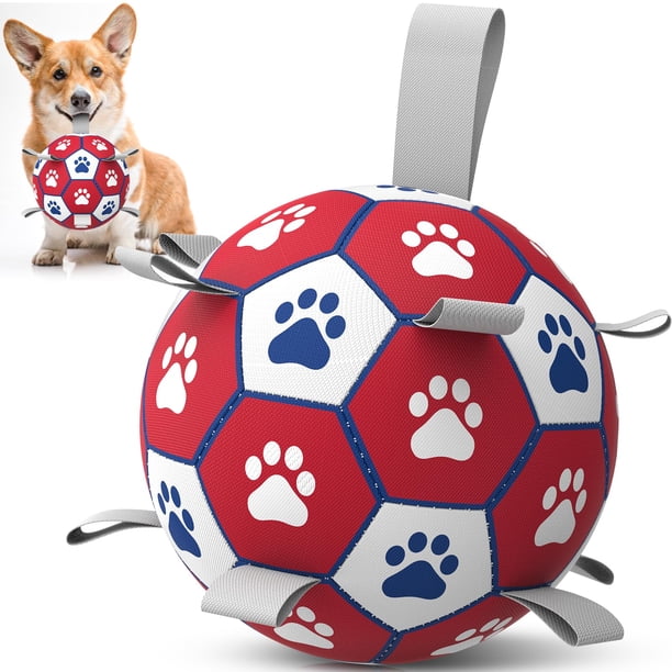 Pelota de fútbol para perros Diman, juguete interactivo para perros pequeños y medianos
