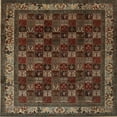 thumbnail image 1 of Ahgly Company Indoor Square Traditional Dark Almond Brown Persian Area Rugs, 7' Square, 1 of 6