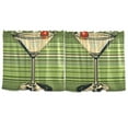 thumbnail image 7 of Yayeee Kitchen Curtains Set of 2 Light Filtering 57"x24" Over Sink Window Panels, Red Martini, 7 of 7