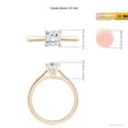 thumbnail image 5 of ANGARA IGI Certified Lab Grown 1.05 Ct Diamond Engagement Ring for Women in 14K Rose Gold (Size-5.5mm| Color-F-G| Clarity-VS) | April Birthstone, Anniversary, Jewelry Gift for Women | Diamond Ring, 5 of 7