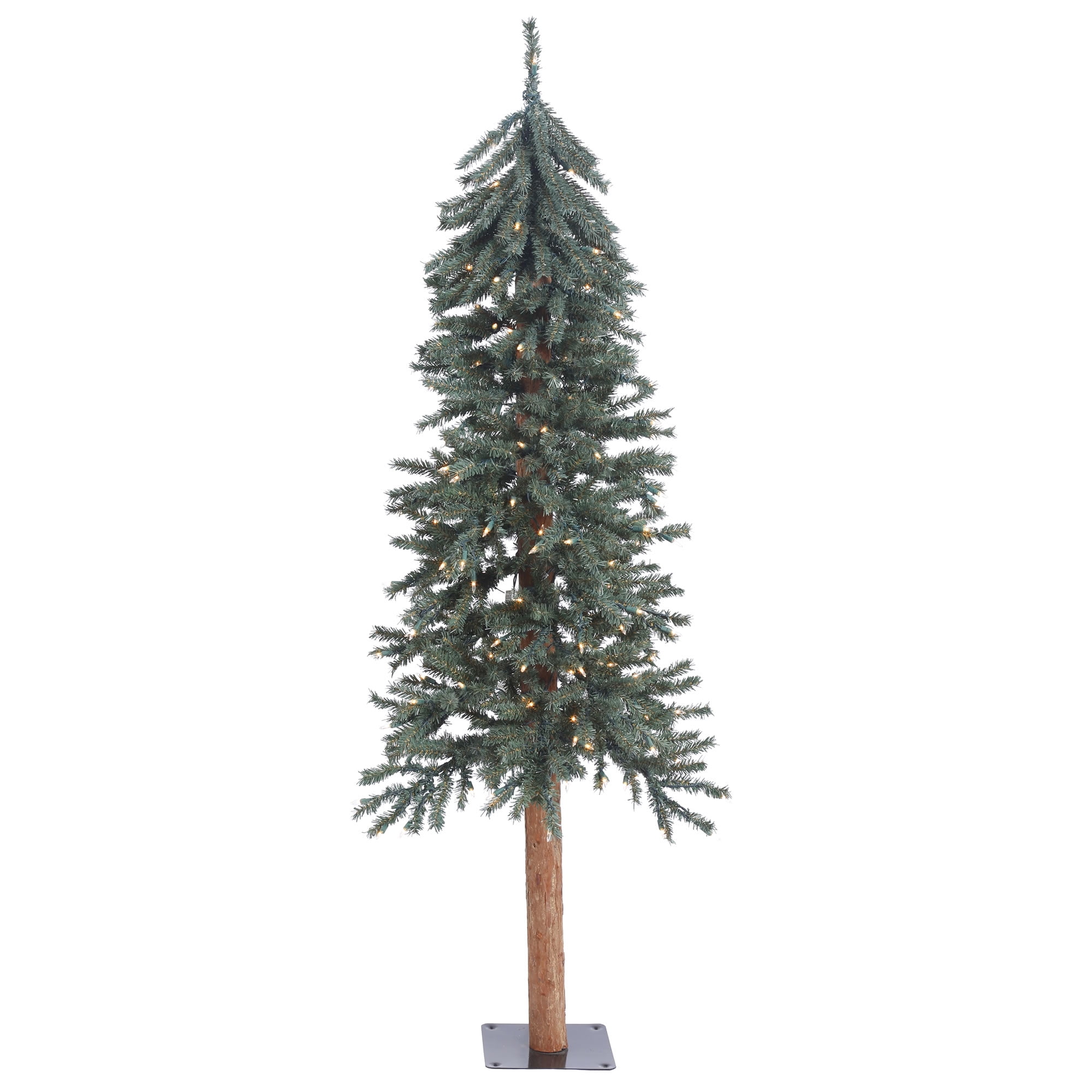 Vickerman Artificial Christmas Tree 5'x25" Natural Bark Alpine Duralit