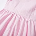 thumbnail image 6 of HAOTAGS Girls Dresses 7-8,Round Neck Cotton Blend Ruffle Trim Short Sleeve Smock Dress Pink, 6 of 9