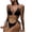 Black, variant on Staron Women's Two Piece Swimsuit Solid Color Glitter Bikini Set Shiny Fabric Beachwear Casual Party Vacation, Black L