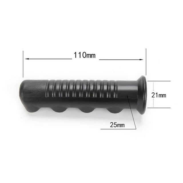 2Pcs Wheelbarrow Rubber Handles, Round Tubes Black Replacement Handles