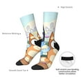 thumbnail image 4 of Masiiu Bluey Pattern Adult Crew Socks, Breathable Color-Block Mid-Calf Socks, Comfortable for Daily Wear and Sports, 4 of 6