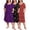 Set2, variant on Nightgowns for Women Plus Size Pleated Sleepwear with Pockets 3 Pack