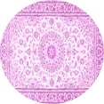 thumbnail image 1 of Ahgly Company Indoor Round Medallion Pink Traditional Area Rugs, 3' Round, 1 of 4