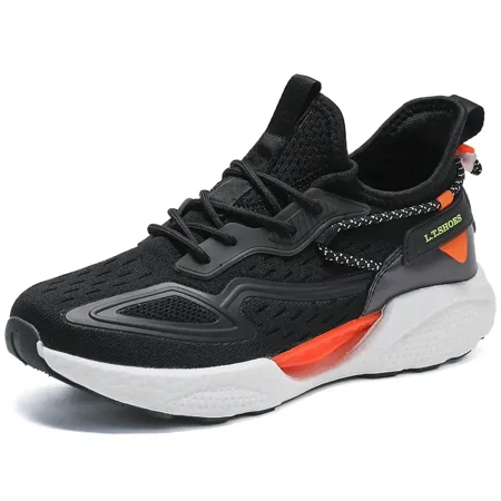 

Men‘s Lace Up Lightweight Sneakers Mesh Breathable Fly Woven Sports Shoes For Running Walking