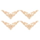 thumbnail image 1 of Apliques de Madera Sincero 4 piezas tallados en esquinas para muebles forma de flor sin pintar 12 x 12 cm, 1 of 10