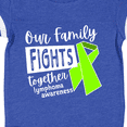 thumbnail image 4 of Inktastic Our Family Fights Together Lymphoma Awareness Lime Ribbon Boys or Girls Baby Bodysuit, 4 of 5