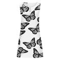 thumbnail image 4 of mtvxesu Robes pour Femmes, Robe Débardeur d'Été Décontractée Ample à Imprimé Floral pour Femmes, Ajourée, Robe de Plage Sans Manches, Robes Chemise, 4 of 5