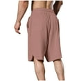 thumbnail image 5 of WREESH Men's Quick-Dry Linen Athletic Shorts - Elastic Waist Summer Fitness Running Outdoor Casual Shorts, 5 of 7