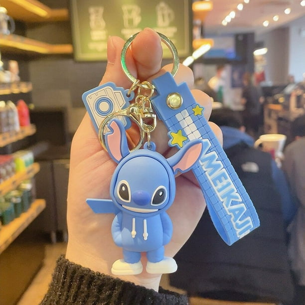 Anime Disney Cartoon Mickey Minnie Keychain Women Stitch Doll Couple Backpack Pendant Key Chain Keyring Accessories Friends GiftChina Gong Bohan LED