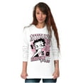 thumbnail image 5 of Betty Boop Kanji Hashtag Attitude Women's Long Sleeve T Shirt Brisco Brands S, 5 of 6