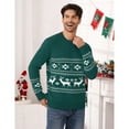 thumbnail image 2 of Yesfashion Family Matching Christmas Sweater Reindeer Snowflakes Knitted Ugly Crew Neck Pullover For Men, 2 of 5