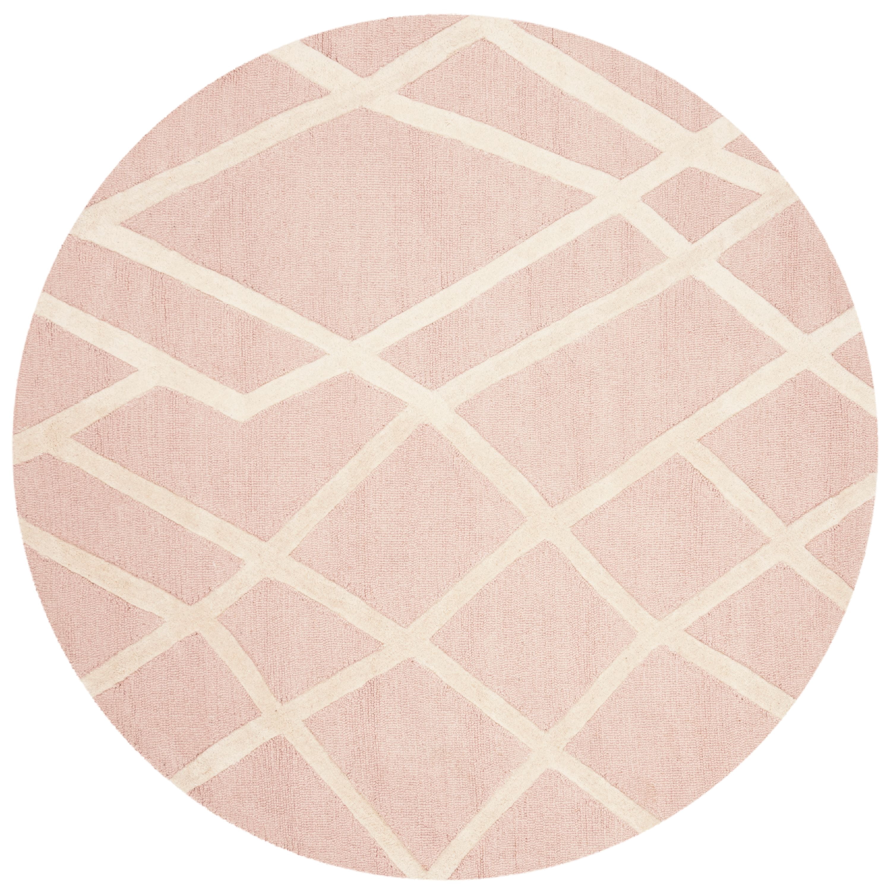 Safavieh  Handmade Kids Geta Wool Rug 5'  x  5' 5' Round Indoor,Handmade Living Room,Kids Room,Bedroom Round