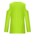 thumbnail image 5 of Viikei Blouses for Women 2025 Plus Size Tops Clearance,Women's Fashion Casual Solid Off Shoulder Long Sleeve Pullover Long Sleeve Top Long Sleeve V-Neck Top/Shirt Green XXL, 5 of 5