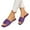 Purple, variant on LOVZFMLL Flat Sandals for Women Pleated One Band Slippers for Summer Outdoor Walking Square Toe Open Toe Beach Slides Slip On Brown 6