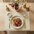 thumbnail image 5 of Sm:)e Beige Placemats 12 x 18 Inch Set of 4, Seasonal Washable Kitchen Dining Table Decoration for Home Party,240g（0.53lb）, 5 of 7