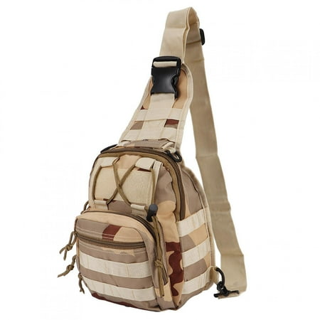 

Chest Bag 600D Oxford Cloth Shoulder Bag Waterproof Cycling For Running Desert Camo