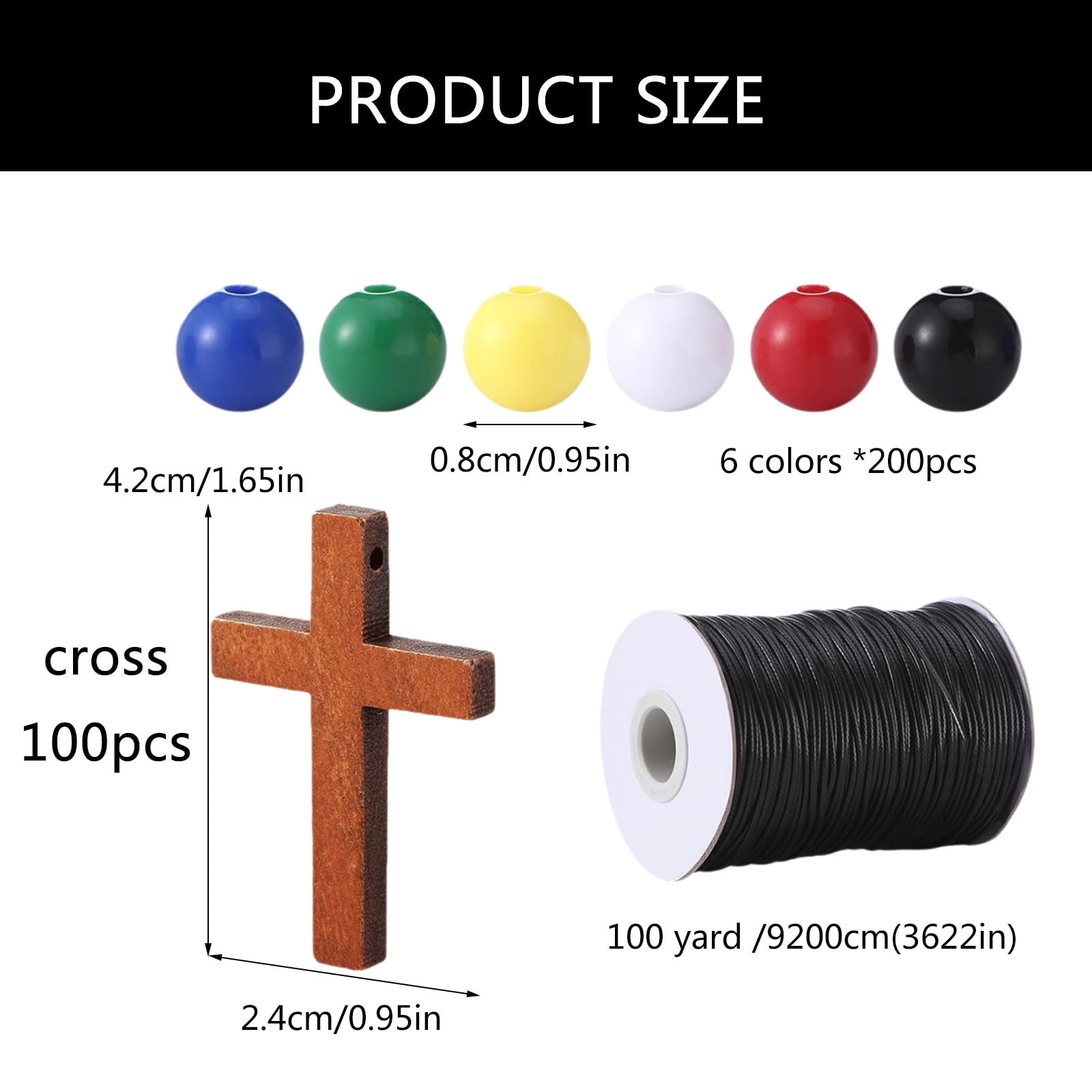COOLHOOD Plan of Salvations Bracelet Kits Bible Teaching Craft Set 6 Color Beads Salvations Necklace Making Kits