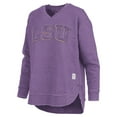 thumbnail image 2 of Women's Pressbox Purple LSU Tigers Westin Poncho V-Neck Pullover Sweatshirt, 2 of 3