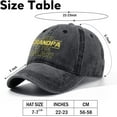 thumbnail image 2 of Best Grandpa in The Galaxy Adjustable Cotton Baseball Cap, Funny Retro Black Trucker Hat Outdoor Accessories for Men Grandpa Dad Husband Travel Lover, Retirement Birthday, 2 of 8