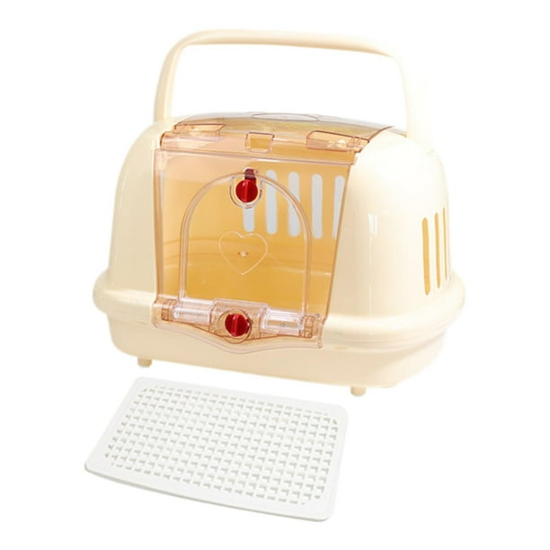 Pet portador de ventilación ligera Kennel para perros gatito interior al aire libre Beige