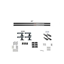 Exposed Rack 8009680BK 40 in. Solid Black B200-Z126 Crossbars, Set of 2