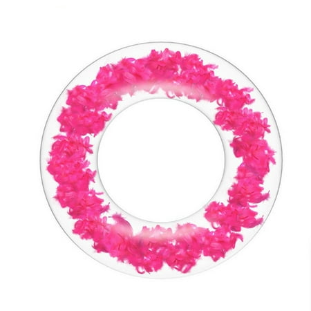 Transparent Feather Swimming Ring Adult Thickened