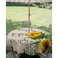 thumbnail image 2 of Sunflower Vintage Outdoor Tablecloth with Umbrella Hole, Rustic Retro Floral Spring Summer Spillproof Waterproof Outdoor Table Cover, Patio Tablecloths for Party/Garden/Picnic, Round 60 inch, 2 of 9
