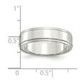 thumbnail image 2 of 925 Sterling Silver Polished Flat Band 6mm Flat With Step Edge Size 11 Band Ring Ring for Women and Men, 2 of 2