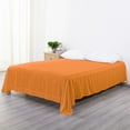 thumbnail image 4 of Organictune 1800 Count Luxury Microfiber Flat Sheet, Extra Soft and Cozy, Wrinkle, Fade, Stain Resistant Bed Top Sheet, Orange, Twin Extra Long, 66"x102", 4 of 5