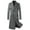 Grey, variant on Men's Autumn And Winter Long Woolen Coat Solid Color Coat Over Knee Length Windbreaker