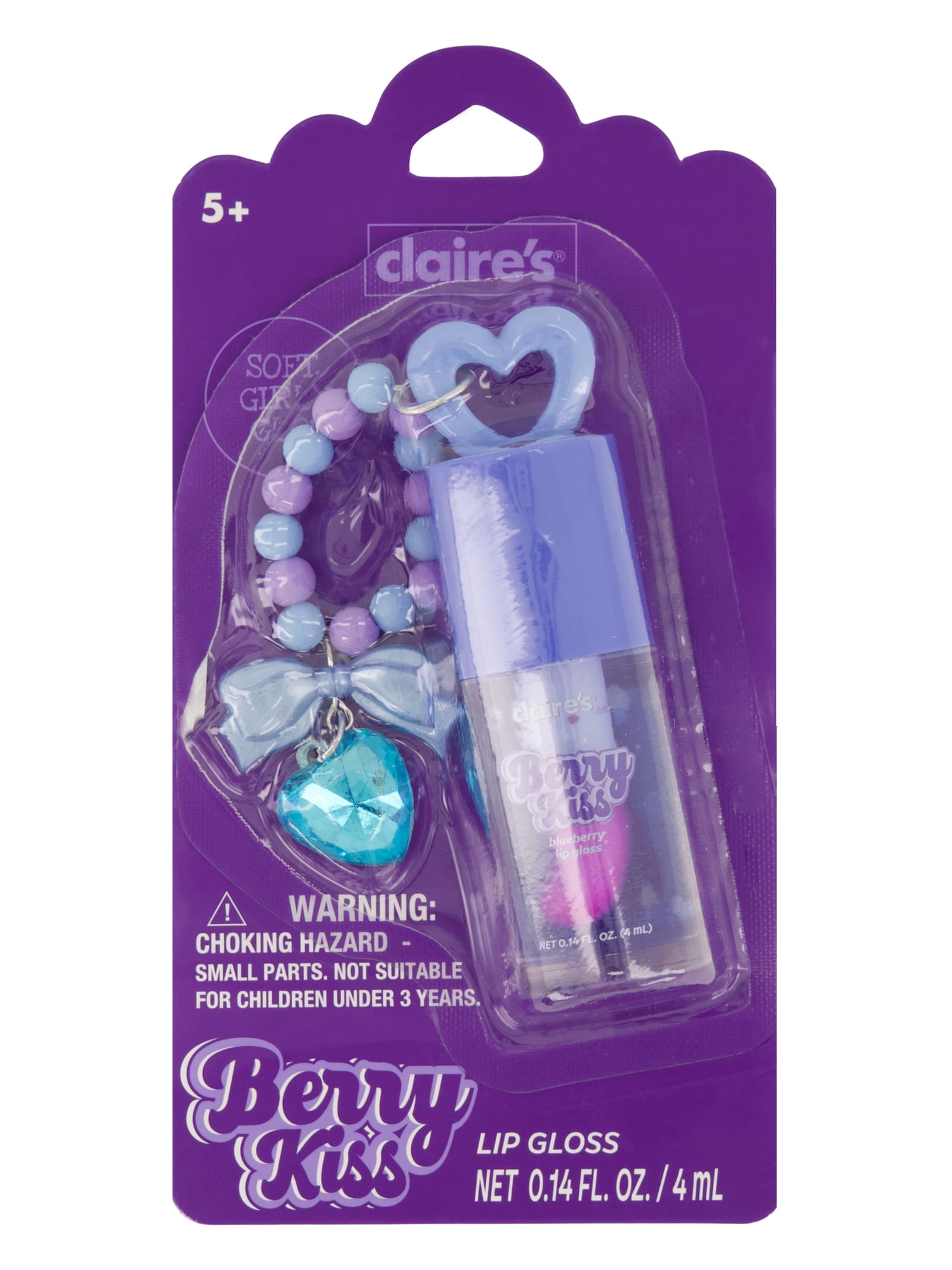 Claire's Berry Kiss Lip Gloss - Strawberry - Walmart.com