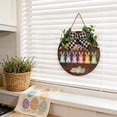 thumbnail image 2 of YingYouFu Easter Door Hanger, Wooden Welcome Sign with Green Plants, Handcrafted Farmhouse Wall Decoration for Front Door, Indoor Outdoor Festival Home Decor, Multicolor, 2 of 6
