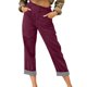 thumbnail image 5 of Pantalones de Pierna Ancha Suelta para las Mujeres Pantalones de Pierna Ancha Recta Suelta Elástica de Raya Casual con Bolsillo, 5 of 9