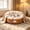 brown-M, variant on Pet Villa Cat Dog Bed Removable Cover Winter Warm Cozy Plush Nest for Cats Small Dogs Indoor Rest Sleeping Two Purpose Pet Supplies(M)