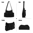 thumbnail image 5 of Spencer Canvas Messenger Bag Large Capacity Hobo Bag Crossbody Shoulder Bag Tote Bag with Multiple Pocket for Women and Men, Black, 5 of 11