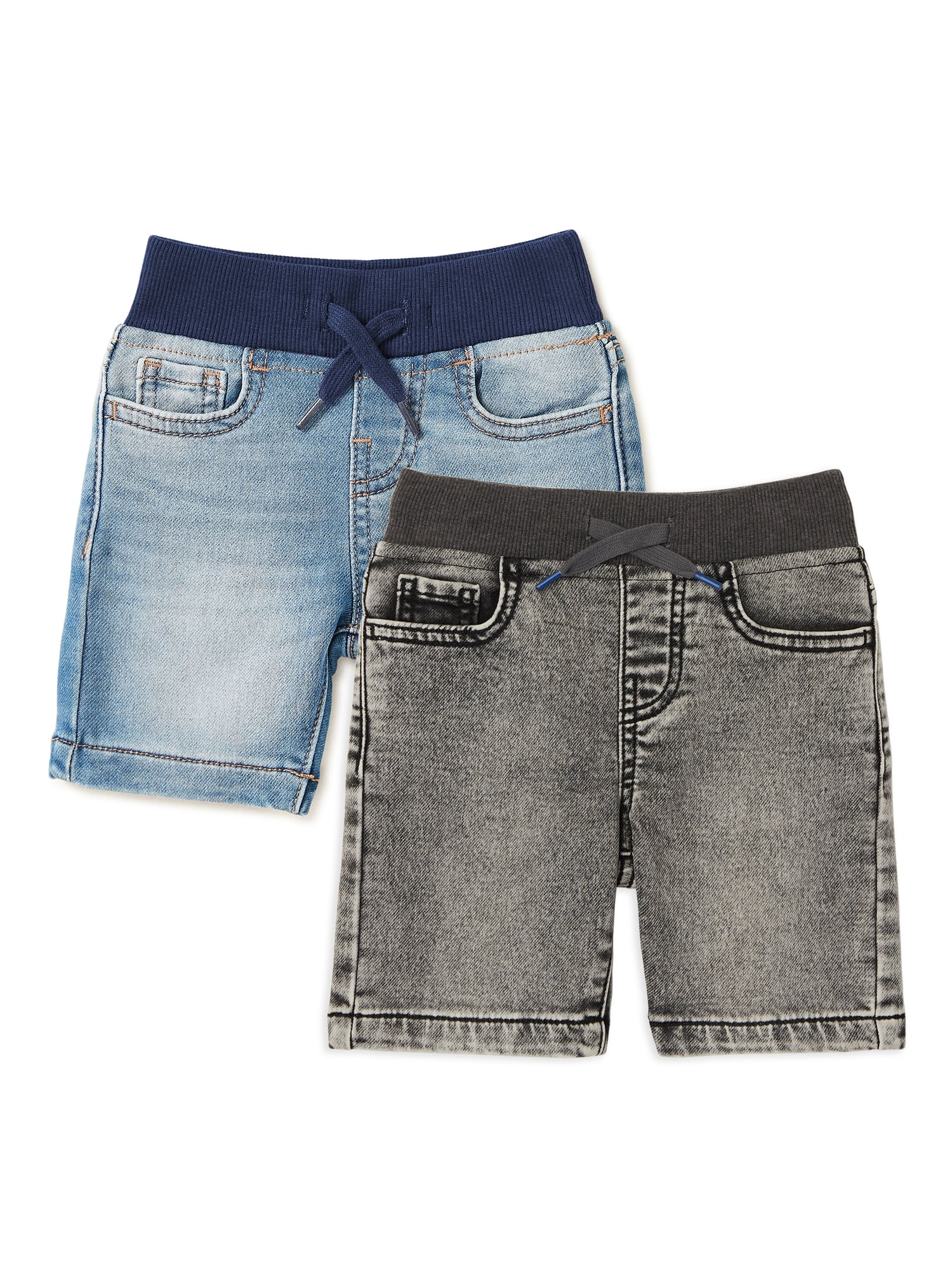 Wonder Nation Baby Boy & Toddler Boy Denim Shorts Multipack, 2Pack