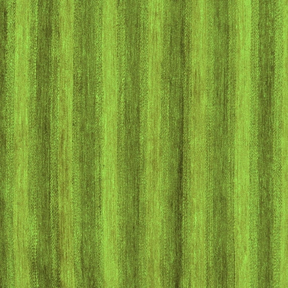 Ahgly Company Indoor Square Abstract Green Modern Area Rugs, 8' Square