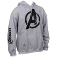 thumbnail image 2 of Avengers 812930-medium Avengers Symbol with Sleeve Print Text Pull Over Hoodie, Medium, 2 of 3