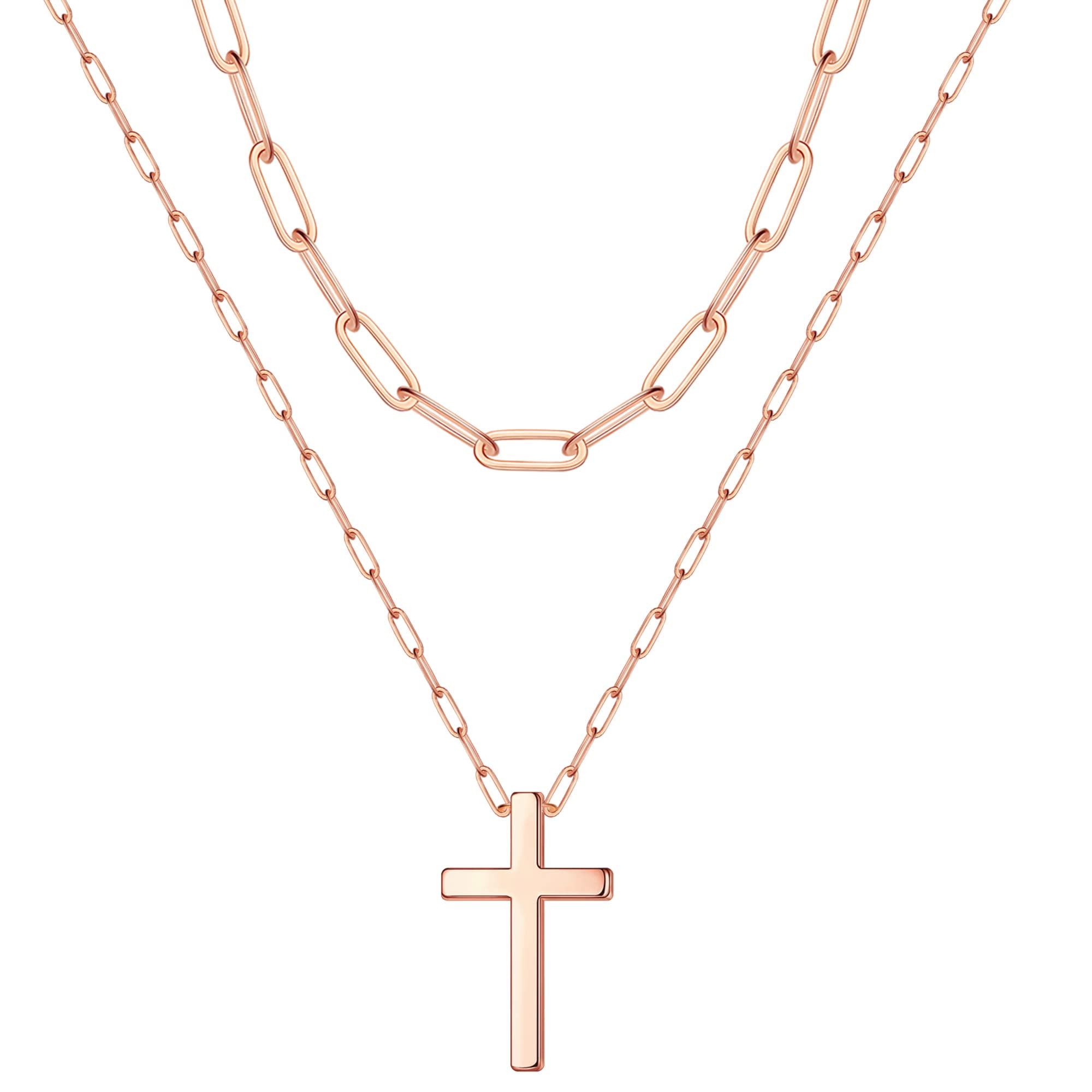 Children's Cross Pendant in 14K Rose Gold | Helzberg Diamonds