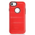 thumbnail image 4 of for 4.7" Apple iPhone 8 Case iPhone 7 Case Phone Case Grooved Side Grip Brushed Back Hybrid Slim Shock Bumper Cover Brushed Red, 4 of 4