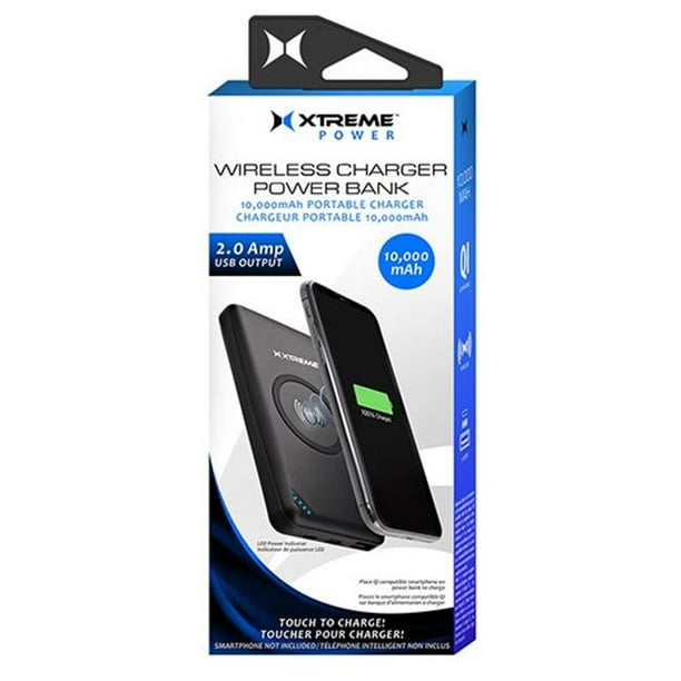 Xtreme XBB80147BLK 1000 mAh Wireless Charger Power Bank Black