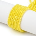 thumbnail image 1 of Electroplate Glass Beads Strands Opaque Solid Color AB Color Plated Faceted Rondelle Yellow 2.3~2.7x2mm Hole: 0.4mm about 150~170pcs/strand 11 inch(27.5cm), 1 of 4