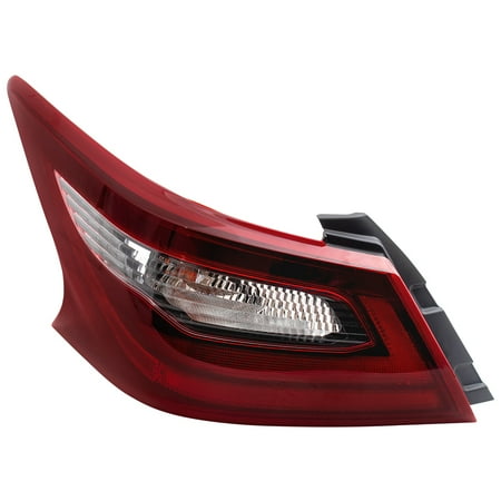 Driver Left Quarter Brock Drivers Tail Light Quarter Panel Mounted Back Up Left Lamp w/ Smoke Lens for 2017 2018 Nissan Altima repairs 265559HS1A NI2804111 ()