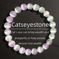 thumbnail image 5 of Women's Natural Stone Beaded Bracelet Crystals Cat's Eye Fashion Jewelry Ideal Present for Teens Daily Wear, 5 of 5