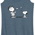 thumbnail image 3 of Peanuts - Rerun And Snoopy Bubbles - Women's Racerback Tank Top, 3 of 6