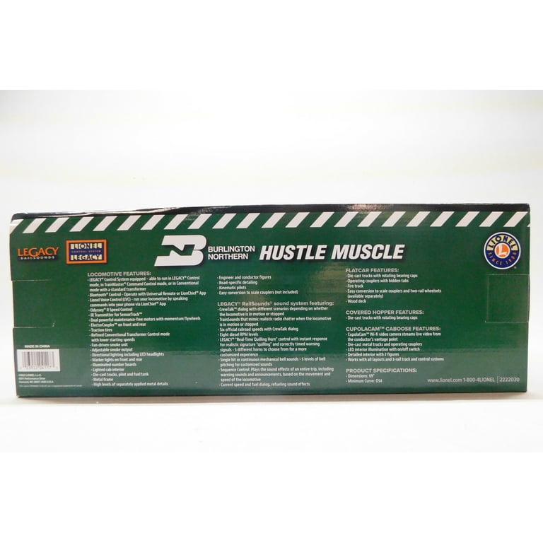 LIONEL BURLINGTON NORTHERN LEGACY HUSTLE MUSCLE TRAIN SET O GAUGE